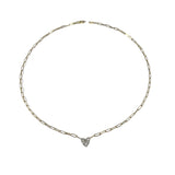 Heart Illusion - Paperclip Heart Necklace - NOA -