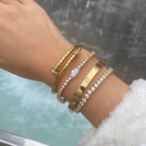 Single White Marquis Tennis Bracelet