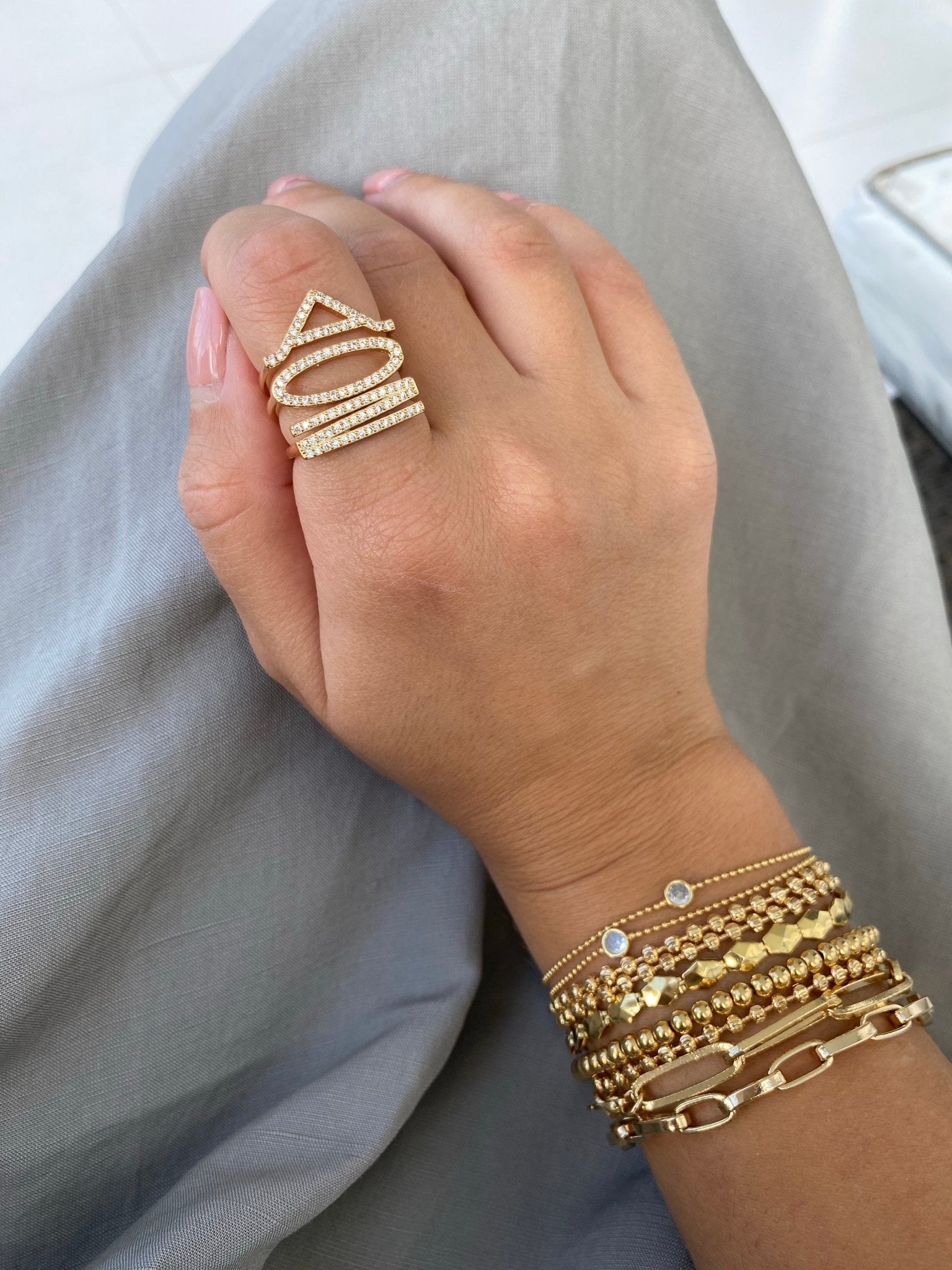 Letter Stackable Rings