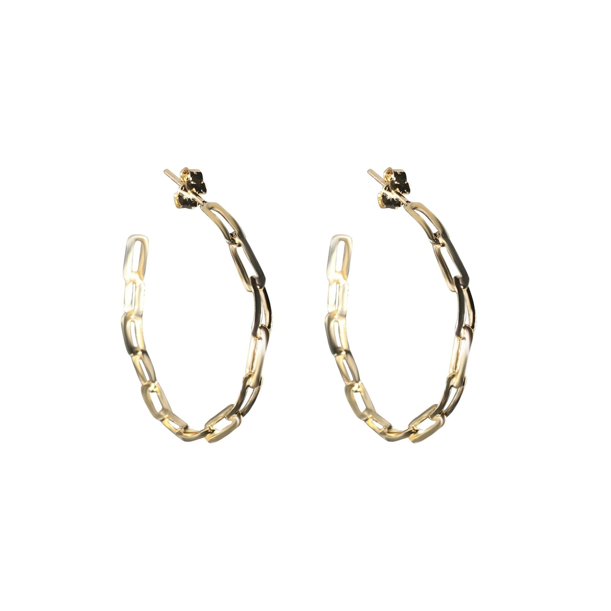 Link Gold Hoops - NOA Jewels - Earrings