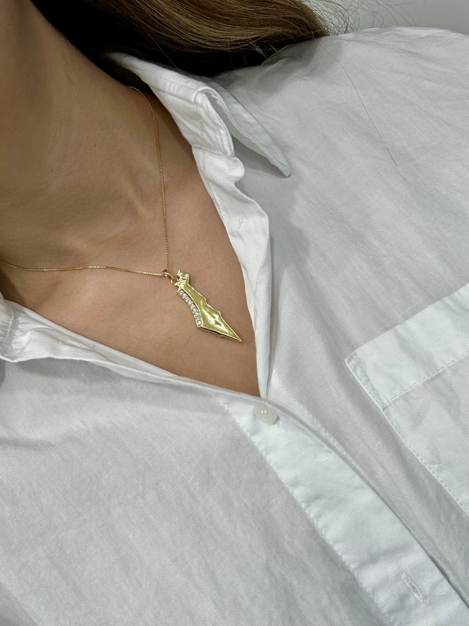 Map of Israel Necklace - NOA Jewels -