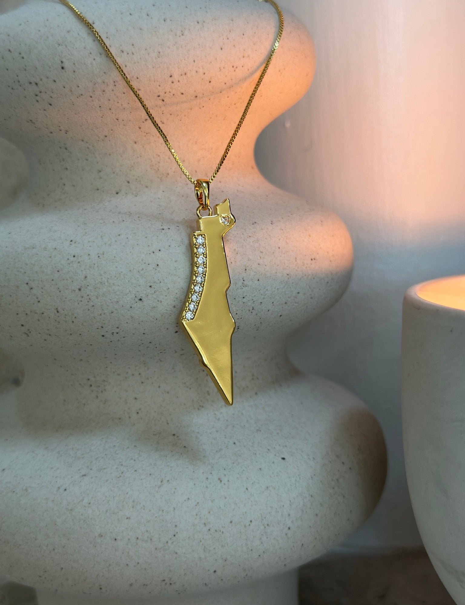 Map of Israel Necklace - NOA Jewels -