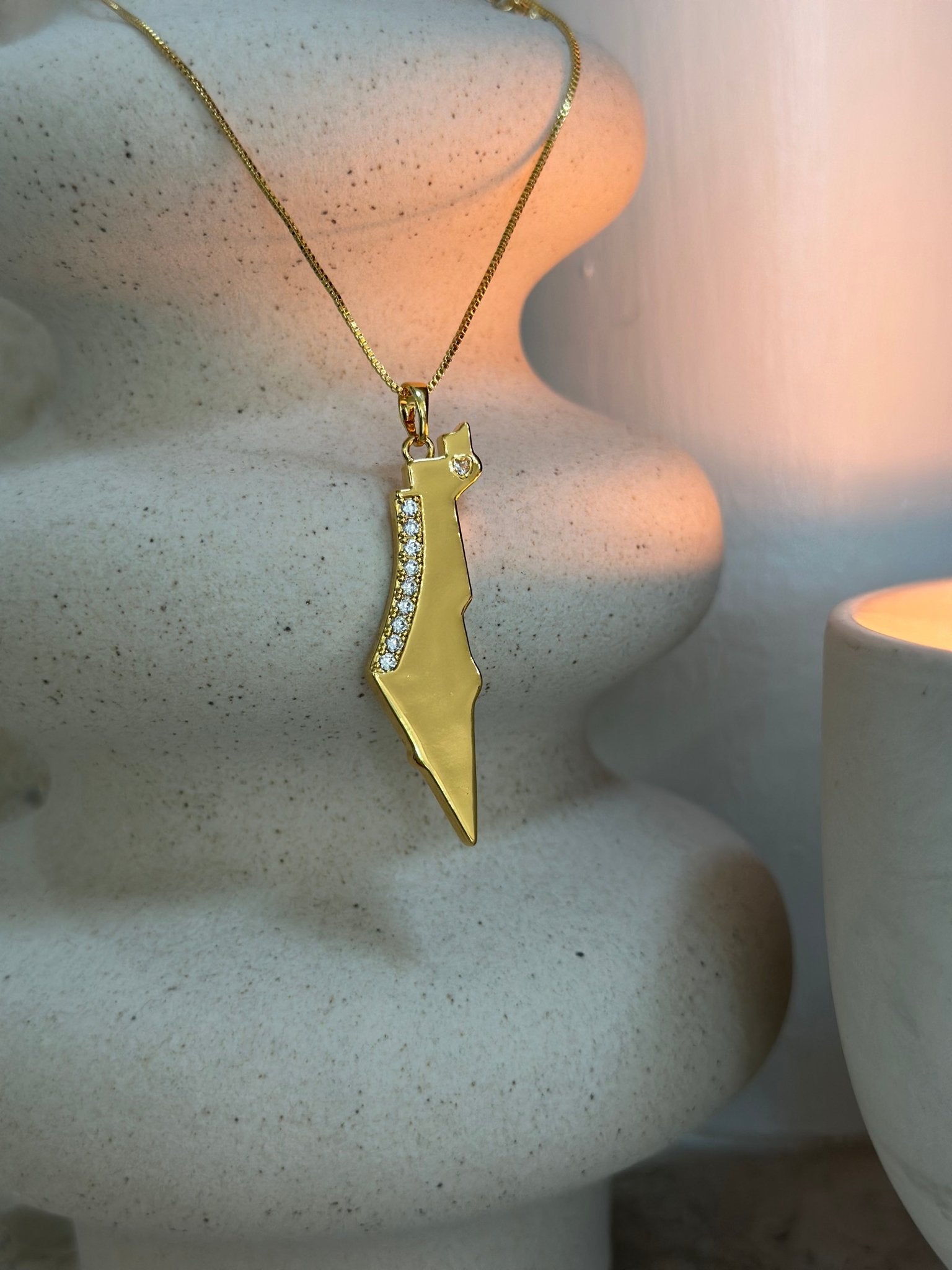 Map of Israel Necklace - NOA Jewels -