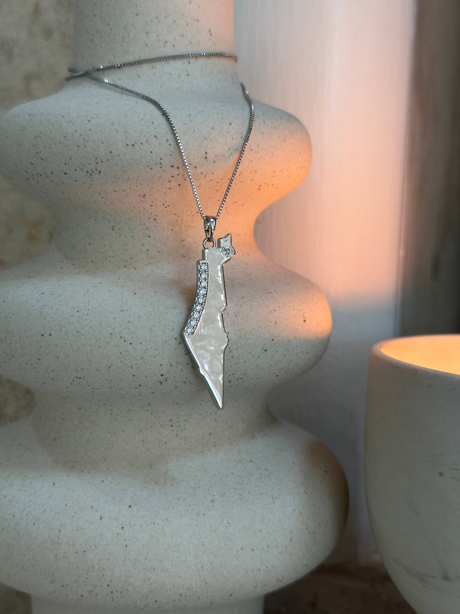 Map of Israel Necklace - NOA Jewels -