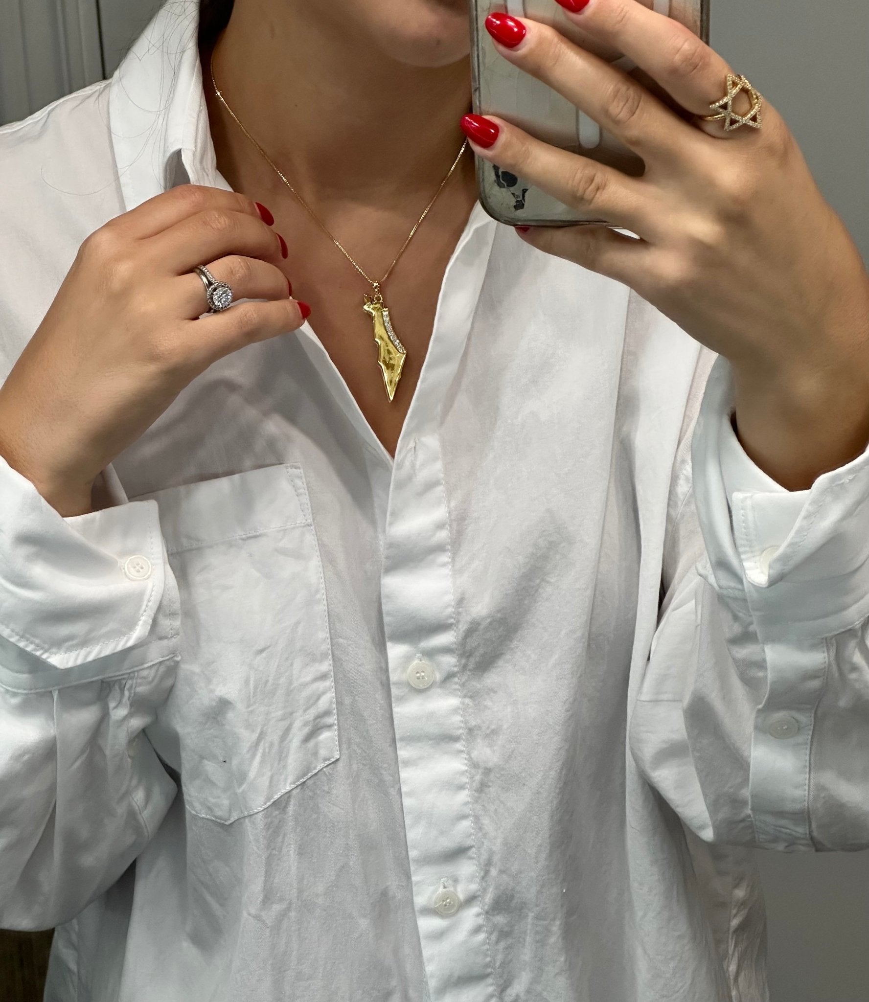 Map of Israel Necklace - NOA Jewels -