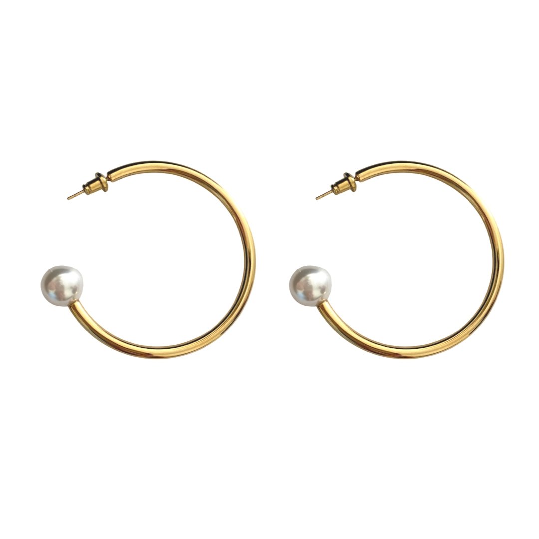 Margot - Pearl Hoops