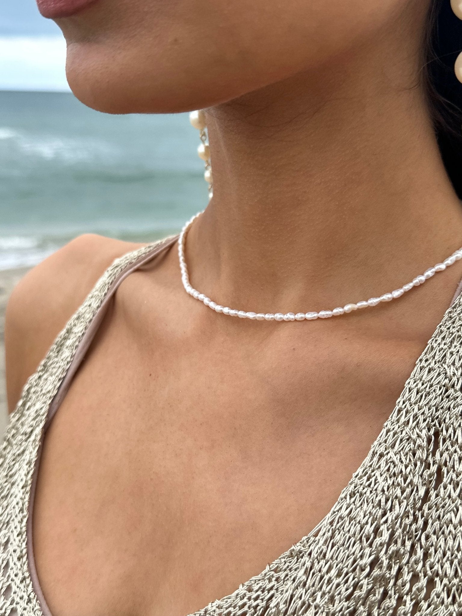 Mini pearl necklace