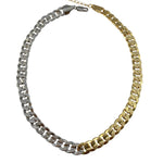 Moitié Moitié - Yellow and White Gold Cuban Link - NOA - Necklace
