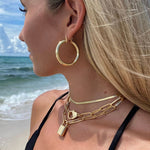Selena Gold Hoops 1 1/2 " - NOA - Earrings