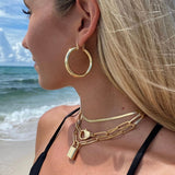 Selena Gold Hoops 1 1/2 " - NOA - Earrings