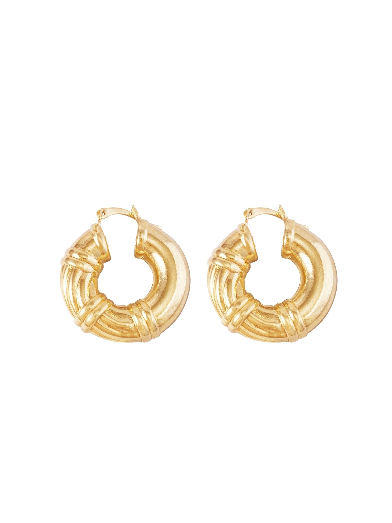 Selena Roped - Gold Hoops - NOA Jewels - Earrings