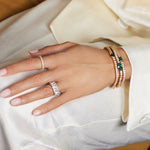 Single Emerald Green Tear Drop Tennis Bracelet - NOA -