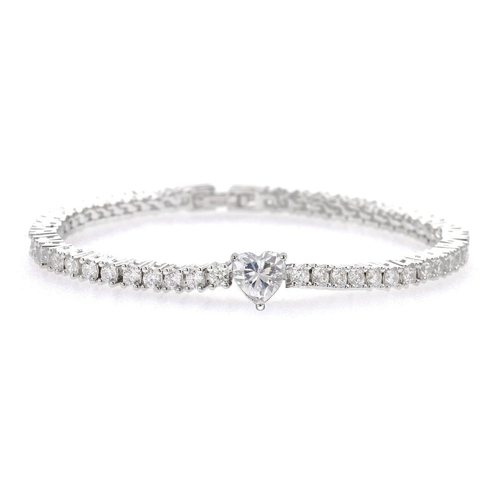 Single Heart tennis bracelet - NOA -