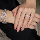 Single oval tennis bracelet - NOA -