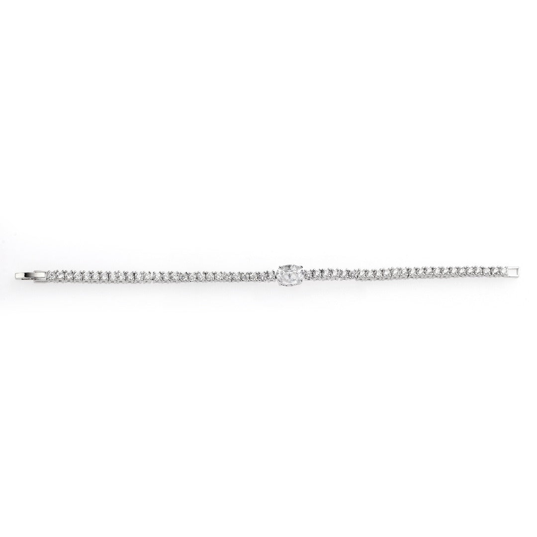 Single oval tennis bracelet - NOA -