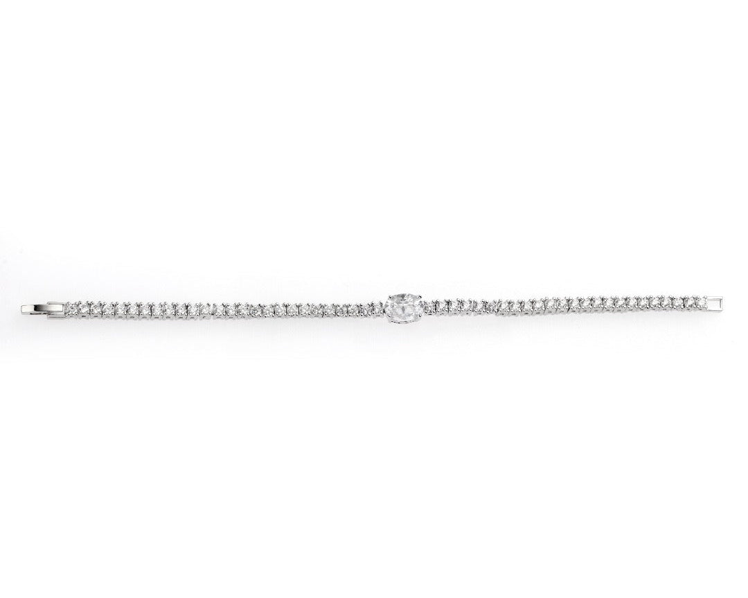 Single oval tennis bracelet - NOA -