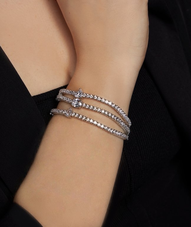 Single oval tennis bracelet - NOA -