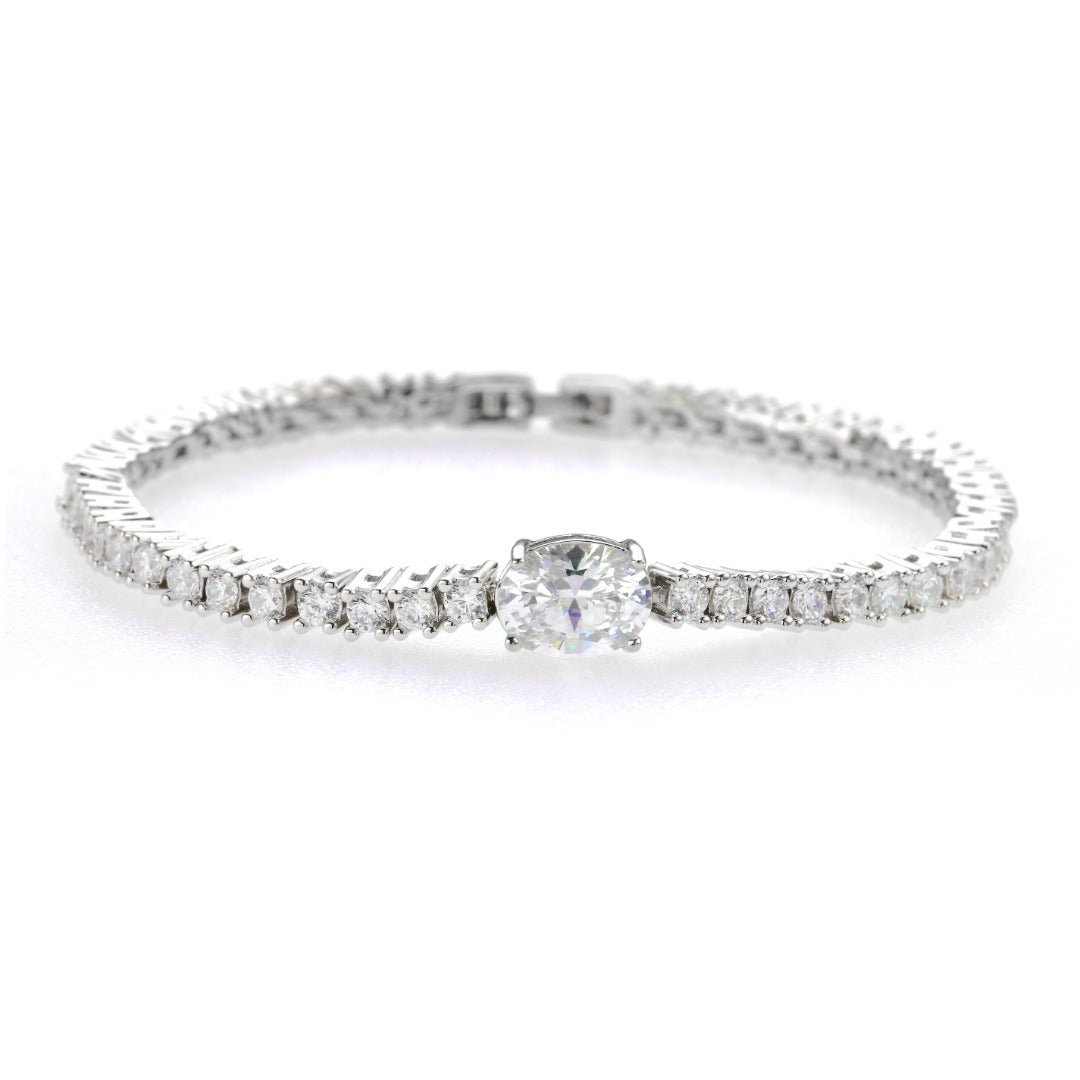 Single oval tennis bracelet - NOA -