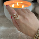 Star of David Ring Pave - NOA Jewels -