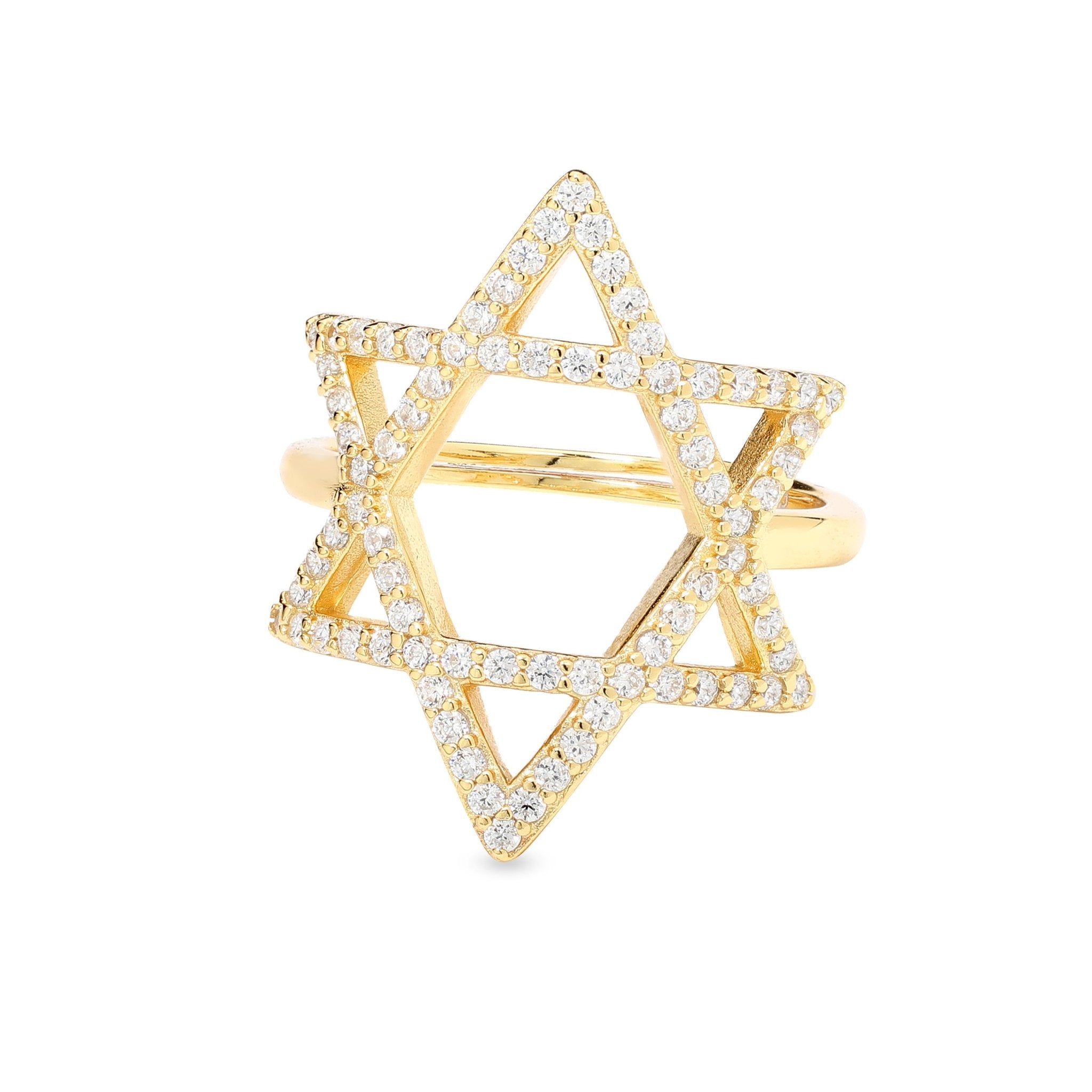 Star of David Ring Pave - NOA Jewels -