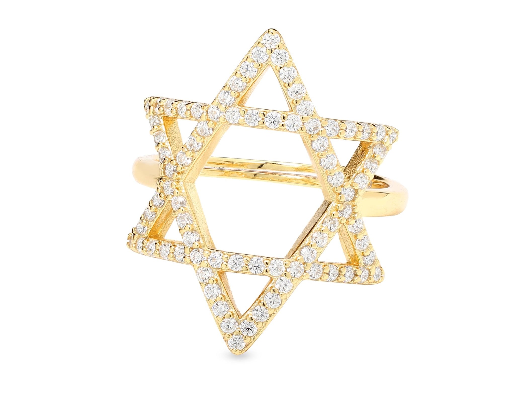 Star of David Ring Pave - NOA Jewels -