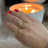 Star of David Ring Pave - NOA Jewels -