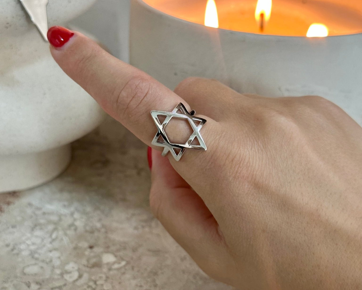Star of David Ring Solid - NOA Jewels -