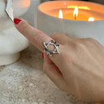 Star of David Ring Solid - NOA Jewels -