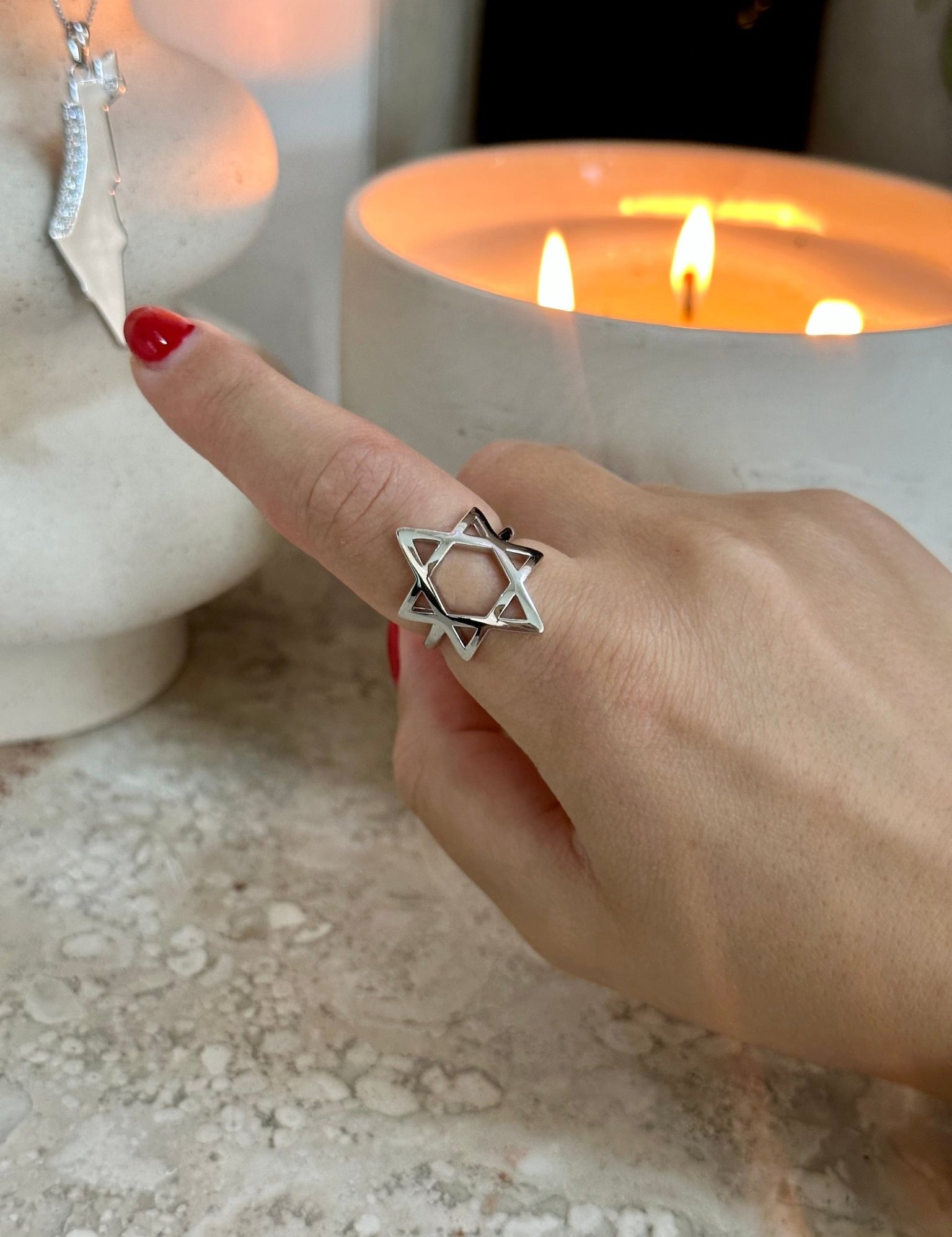 Star of David Ring Solid - NOA Jewels -