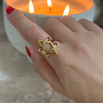 Star of David Ring Solid - NOA Jewels -