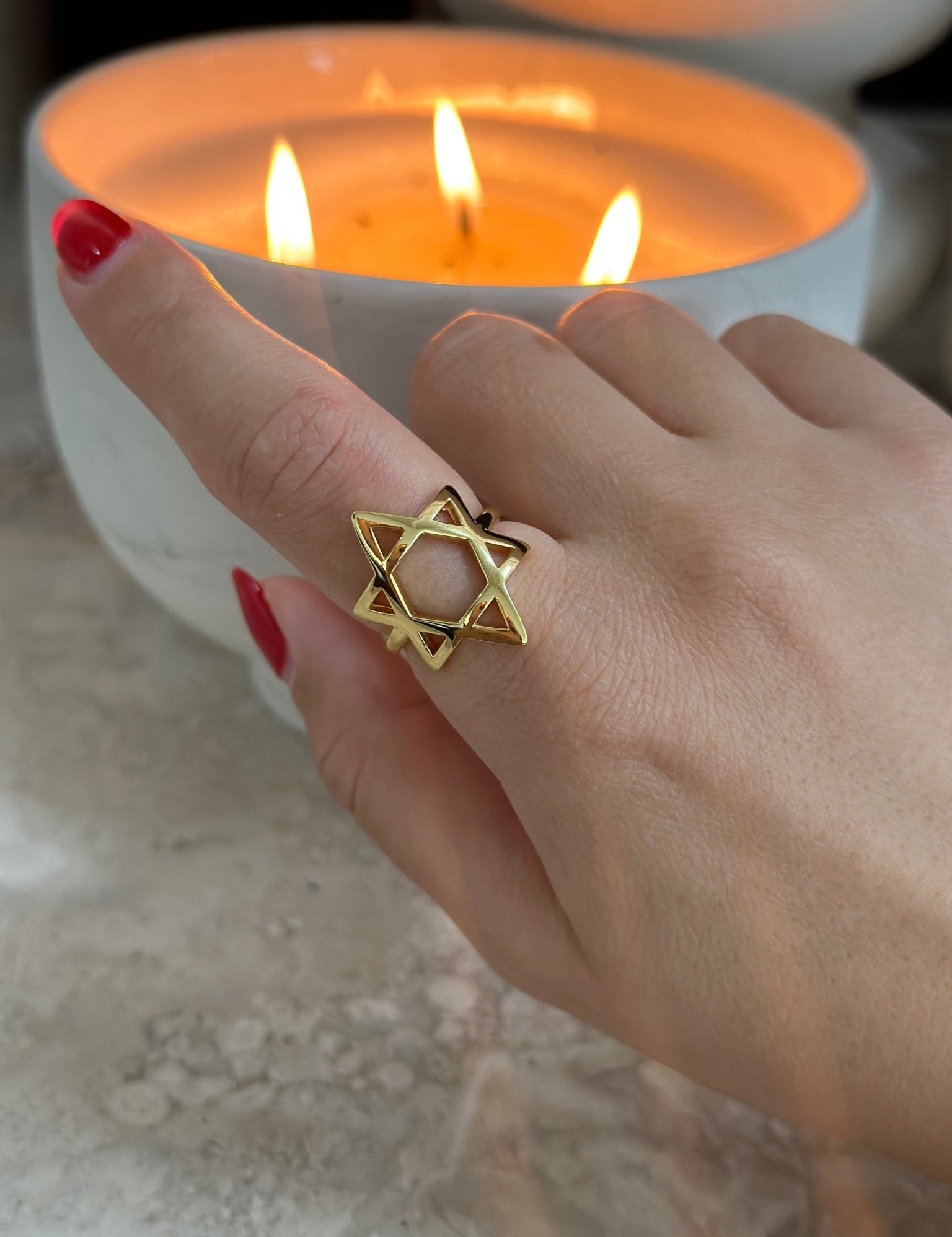 Star of David Ring Solid - NOA Jewels -