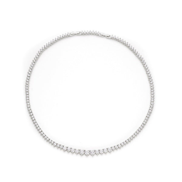 The Princess - Graduated 3 Prong Tennis Necklace